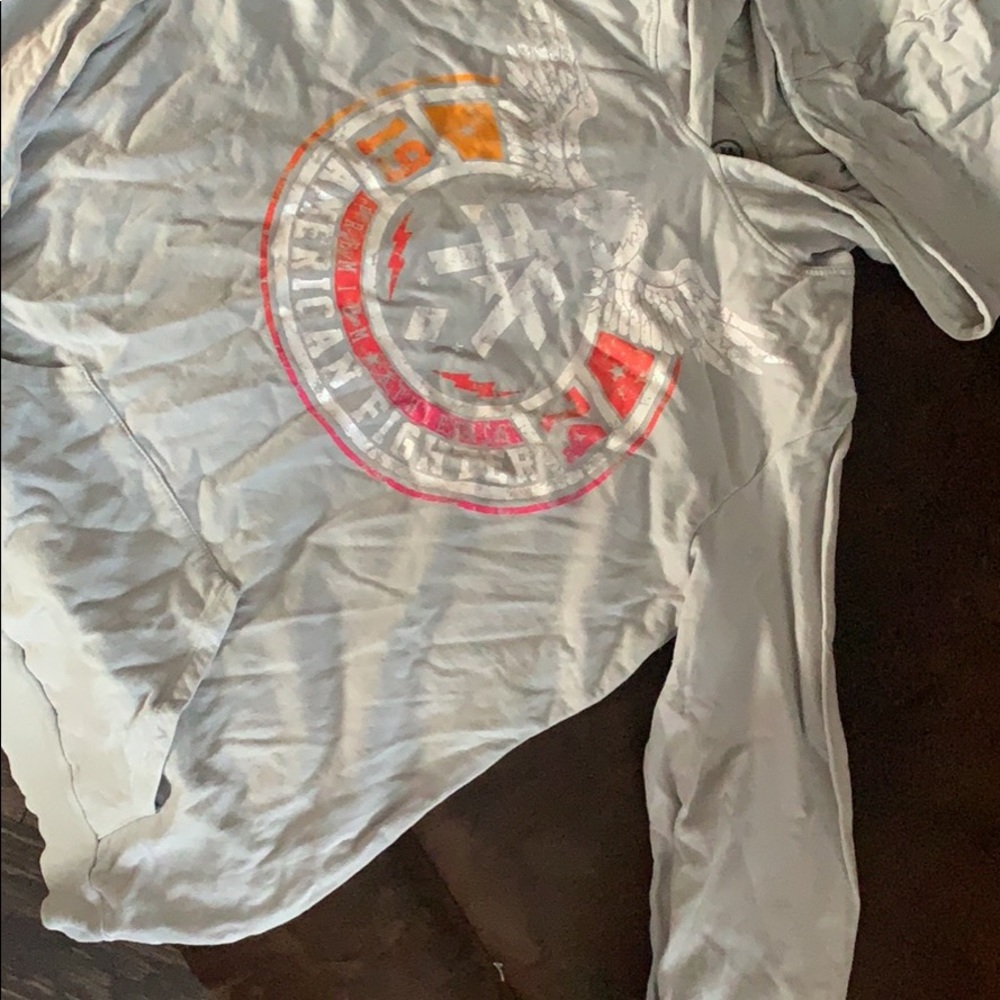 American Fighter Hoodie light grey